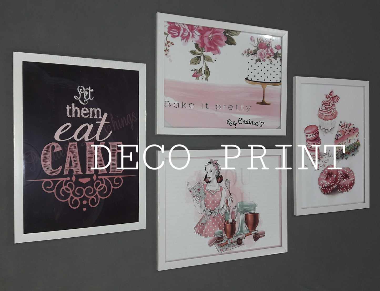 تابلوهات حلويات وباتيسري بواجهة زجاج 🍰