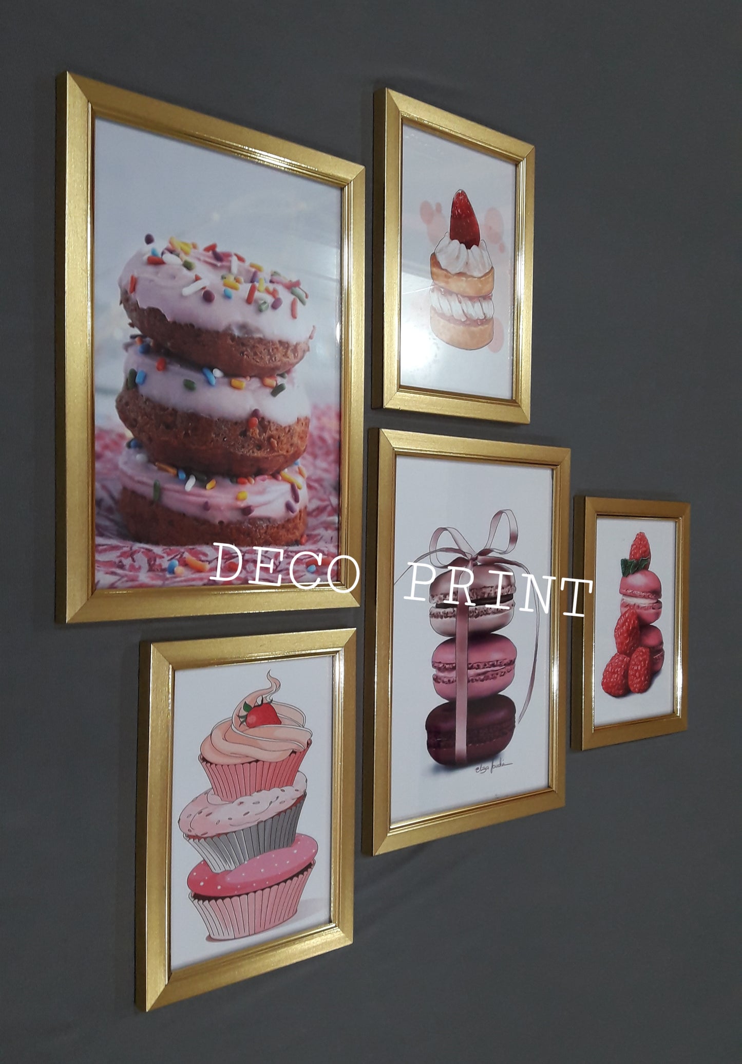 تابلوهات حلويات وباتيسري بواجهة زجاج 🍰