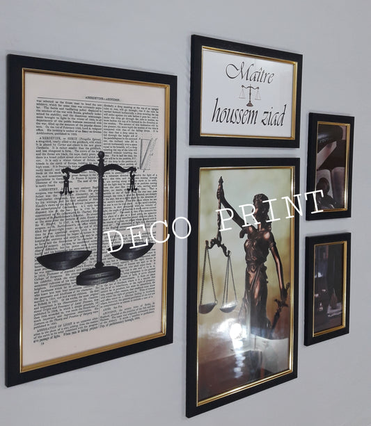 sériée des cadre murale pour bureaux avocats