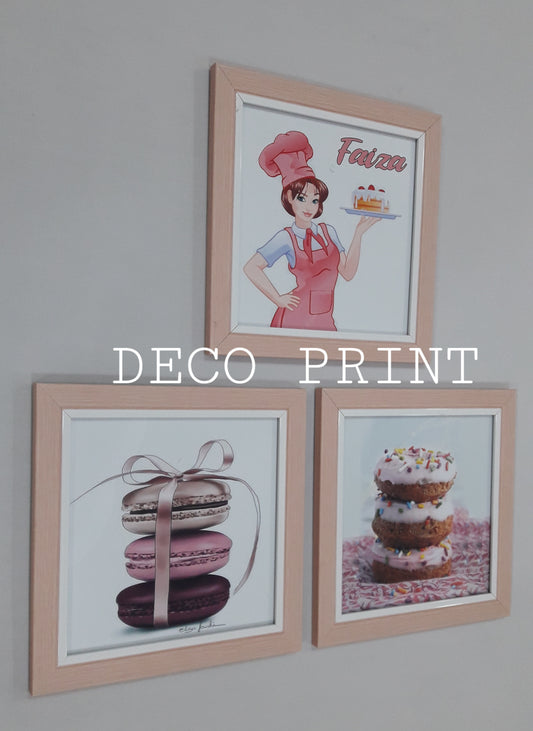 تابلوهات حلويات وباتيسري بواجهة زجاج 🍰