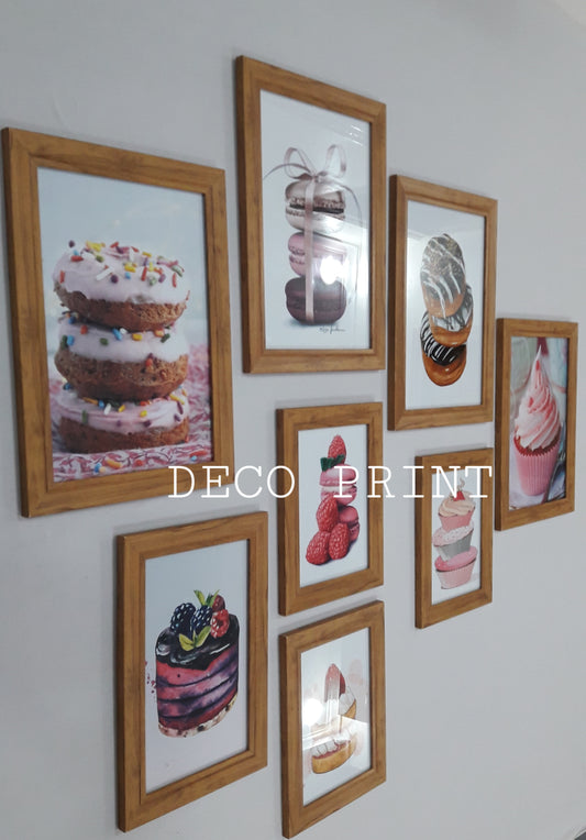 تابلوهات حلويات وباتيسري بواجهة زجاج 🍰