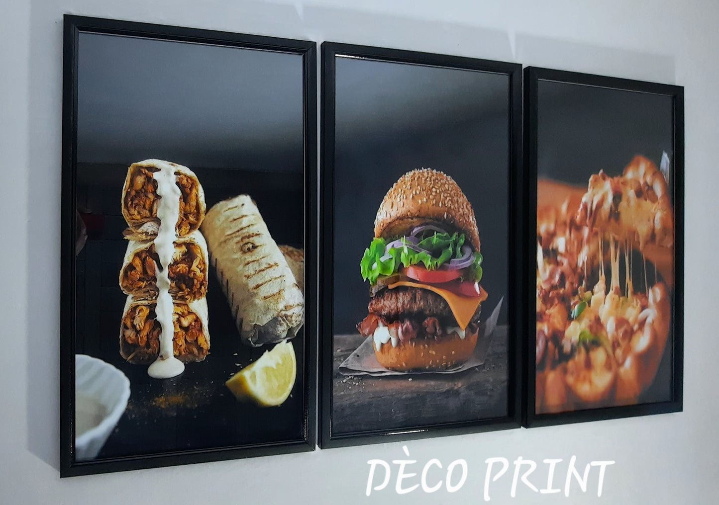 تابلوهات زجاجية خاصة بمطعم اكل سريع