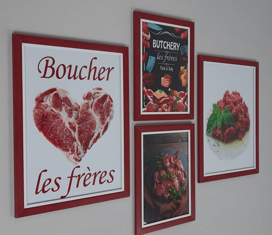 لوحات جدارية خاصة بمحل جزار