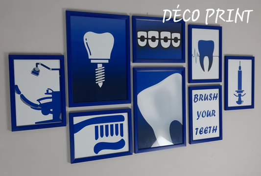 تابلوهات واجهة زجاجية خاصة بعيادة الاسنان