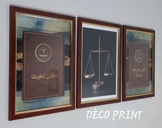 seriee des cadre murale en verr  pour bureaux avocats