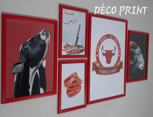 لوحات جدارية خاصة بمحل جزار