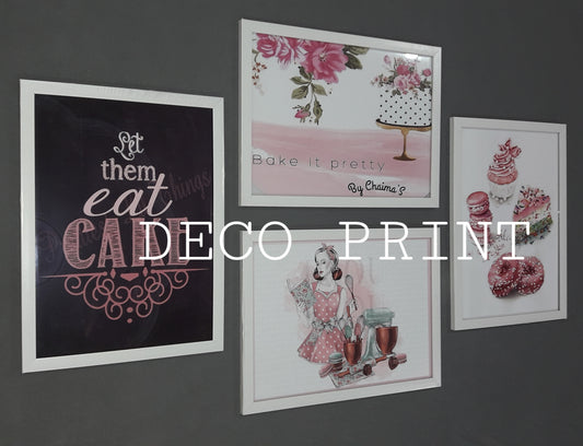 تابلوهات حلويات وباتيسري بواجهة زجاج 🍰