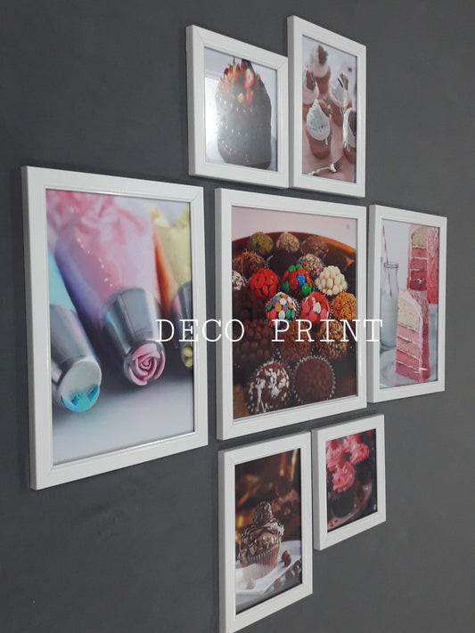 تابلوهات حلويات وباتيسري بواجهة زجاج 🍰