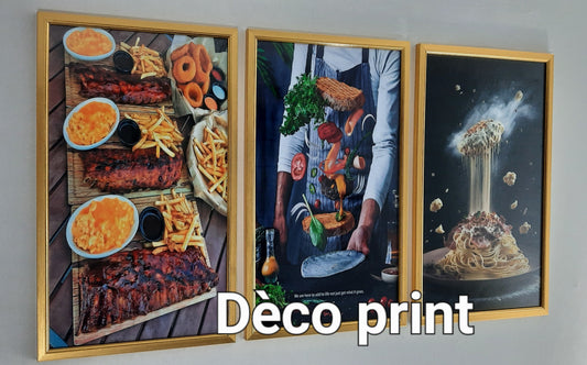 تابلوهات زجاجية خاصة بمطعم اكل سريع