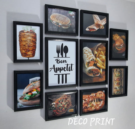 تابلوهات زجاجية خاصة بمطعم اكل سريع