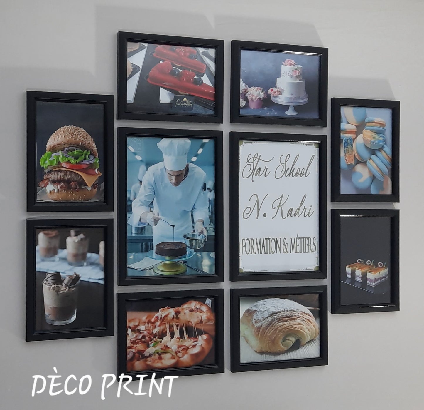 تابلوهات زجاجية خاصة بمطعم اكل سريع