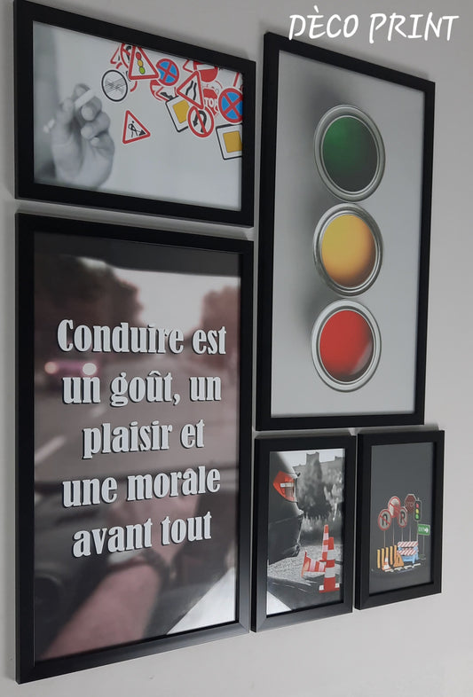 لوحات جدارية خاصة بمدارس  تعليم السياقة