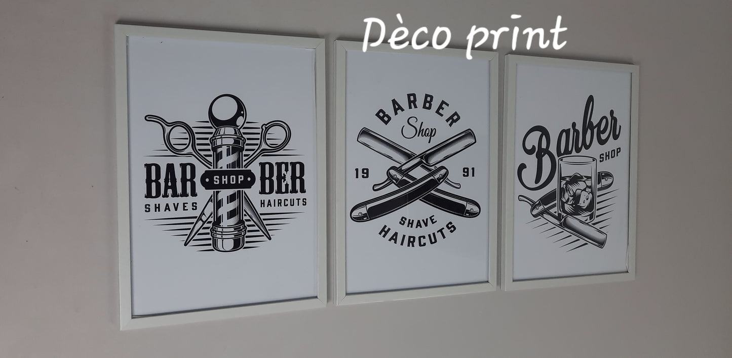 لوحات جدارية خاصة صالون حلاقة رجال
