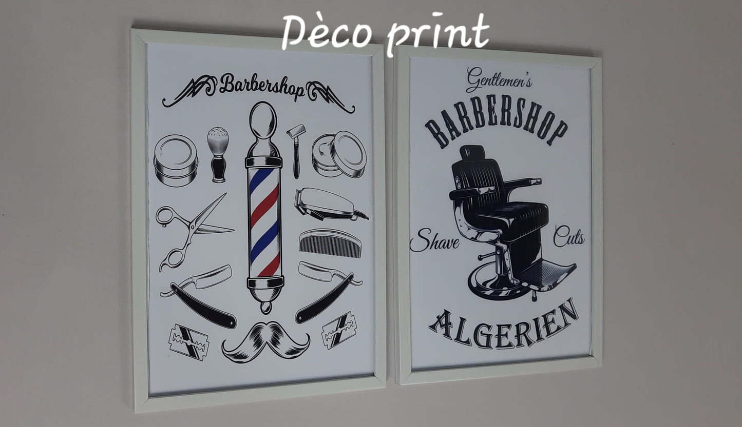 لوحات جدارية خاصة صالون حلاقة رجال